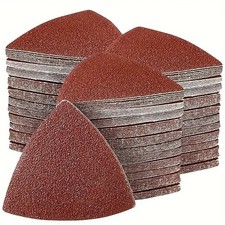Triangular Sandpaper Sanded 30pcs 90mm Hook and Loop Bonding Oscillation Sanding