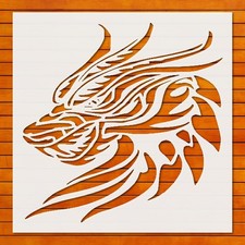 Reusable Dragon Majestic Tribal Stencil Template for Wall Art  DIY Crafts -  