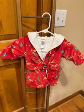 Rudolph the Red Nosed Reindeer Plush Baby Bathrobe 0 -9 Months up to 20.5 lbs.