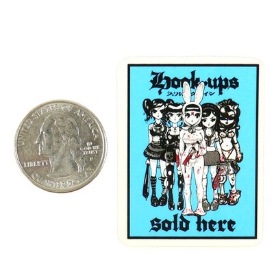 Hook Ups Skateboards Sticker - Mini Size - Killers 1.5'' x 1.9''