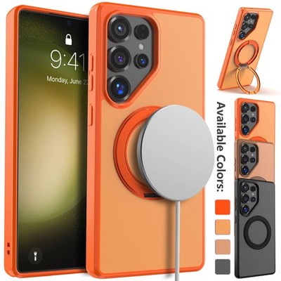 For Samsung Galaxy S23 Ultra S23+ Plus Case Magnetic Ring Stand Slim Matte Cover