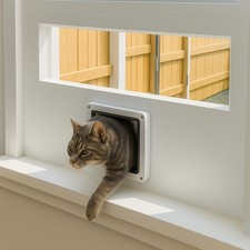 Custom Cat Door Window Insert - PVC Base  Insulated  Weather-Sealed