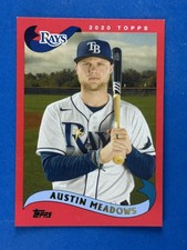 2020 Topps Archives Red #214 Austin Meadows Tampa Bay Rays #/75