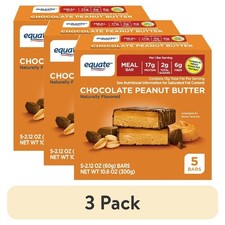 Chocolate Peanut Butter Protein Meal Replacement Bars 5 Count Pack of 3