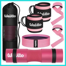 7Pcs Barbell Pad Set for Hip Thrust - Squat Pad, with Bar Bad,Bench Press, wi...