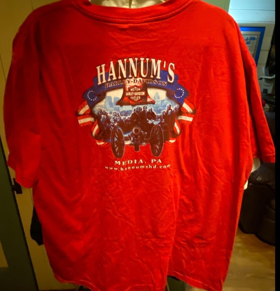 Hannum's Harley Davidson Media, PA Red Size 2XL Short Sleeve Tee eBay