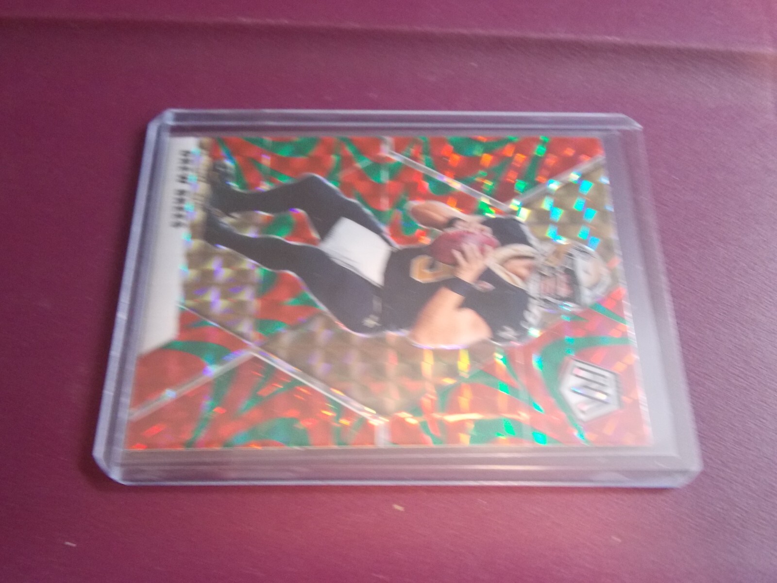 Drew Brees 2020 Panini Mosaic Reactive Green Prizm #142