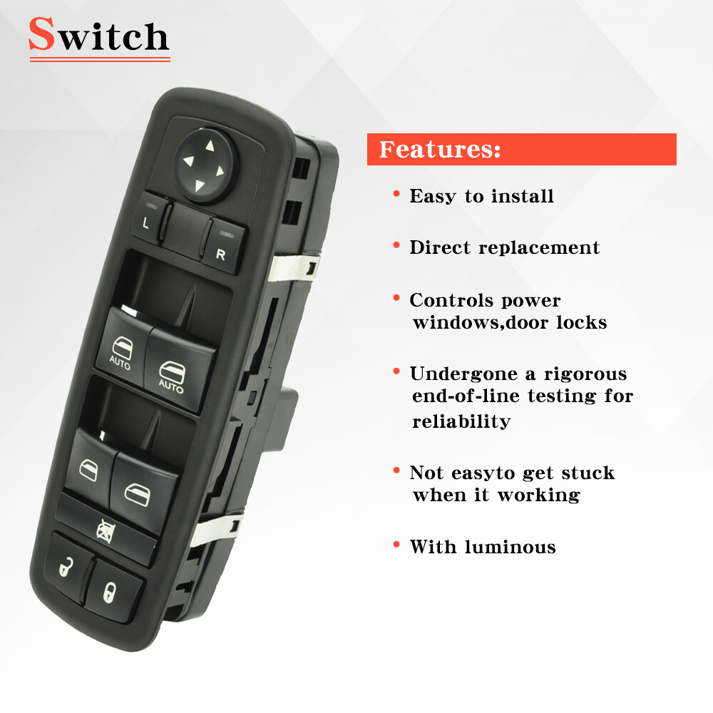 Front Driver Master Power Window Switch for 09-12 Dodge Ram 1500 2500 3500 4Door