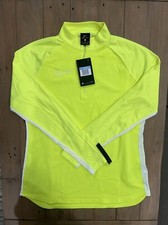 Nike Academy Drill 1/4 Zip Football Soccer Women's M Yellow AO1470 Goalie Futbol
