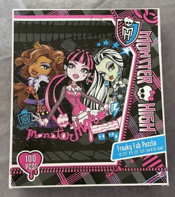 Rare Vintage Monster High 100 Piece Freaky  Fab Puzzle - Sealed Year 2002