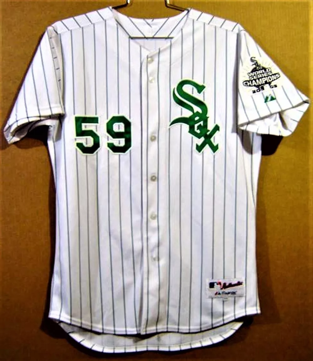 CHICAGO WHITE SOX MAN SOO LEE #59 ST. PATRICKS DAY MLB Size 44 JERSEY