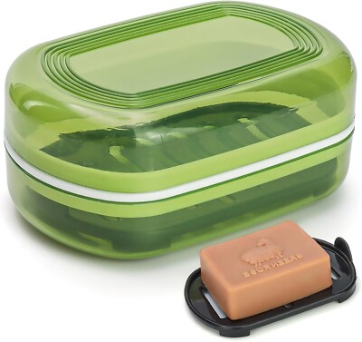 Shampoo Bar Holder, Travel Soap Case,Large Shampoo & Conditioner Bar Soap Dish,