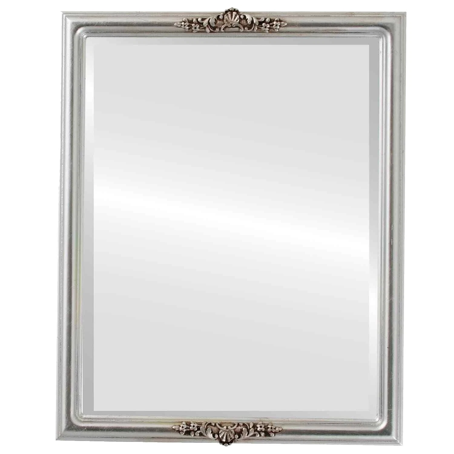 Rectángulo Espejos de baño de plata