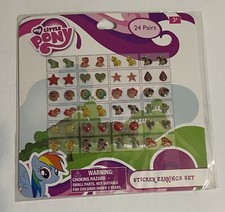 24 pairs My Little Pony sticker earrings Set New