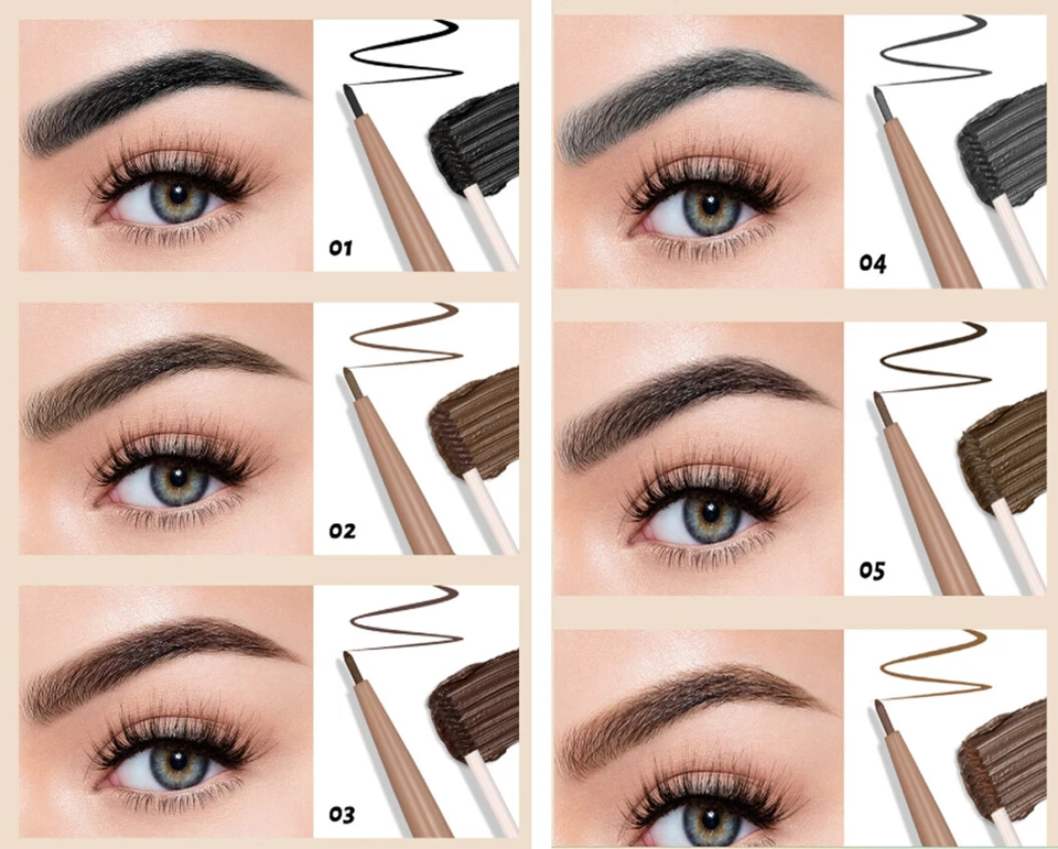 Double 2 in 1 Eyebrow Pen Tattoo Tint Brow Gel Studio Styling Fixed Brow Brush - Image 2 of 4