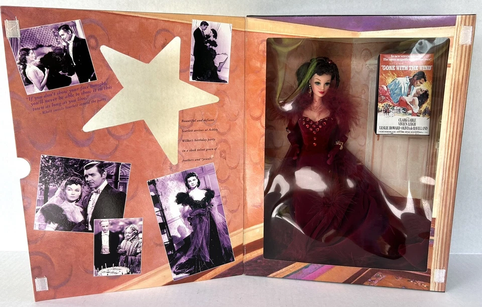 Vestido vermelho Barbie Scarlett O'Hara boneca E o Vento Levou Hollywood Legends - Imagem 2 de 4