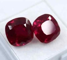 Pair Ruby Blood Red Color Square Cut 18 Ct Egl Certified Natural Loose Gemstone