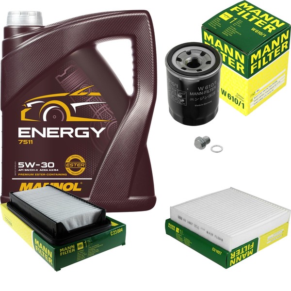 MANN-FILTER Inspektionspaket Mannol 5L Energy 5W-30 FüR Suzuki SX4 1.6 Vvt 1.5 C-image