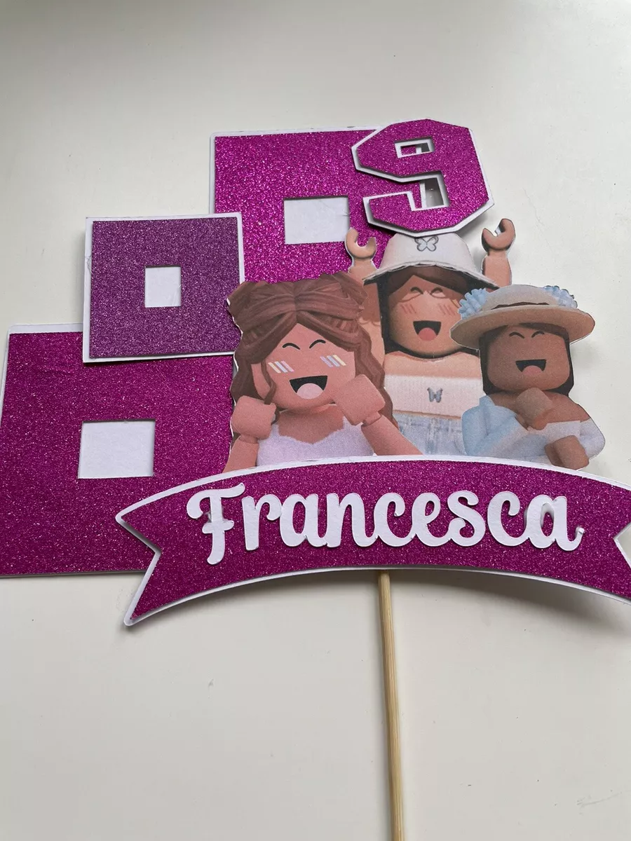 Roblox Cake Topper Personalised With Name & Age / Birthday 