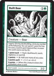Built Bear Mystery Booster 2 Playtest Card