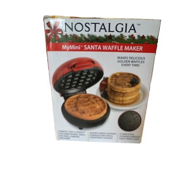Nostalgia My Mini Santa Waffle Maker Christmas Holiday Limited Edition
