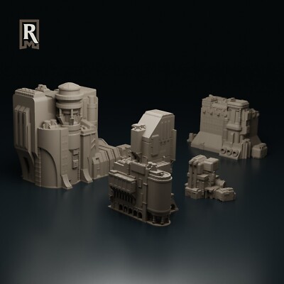 Industrial City Set 2 - Miniature Terrain Set epic 6mm/8mm battletech