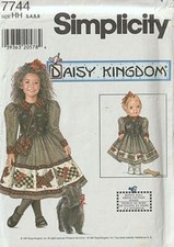 DAISY KINGDOM - DRESS, PURSE DOLL DRESS - Simplicity 7744 - Girl's Sz 3-6