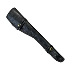 Leather Rifle Scabbard | Shotgun Case | Cowboy Holster | Black Long Gun Sleeve