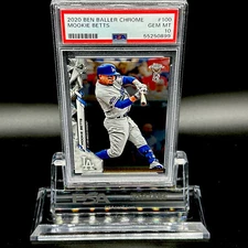 2020 Topps Chrome Ben Baller Mookie Betts 🔥🔥 #100 PSA 10 1st Dodgers Card