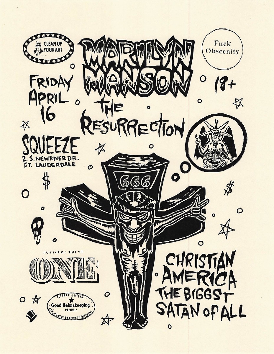 MARILYN MANSON ポスター MARILYN MANSON ポスター Vintage Marilyn Manson subway poster