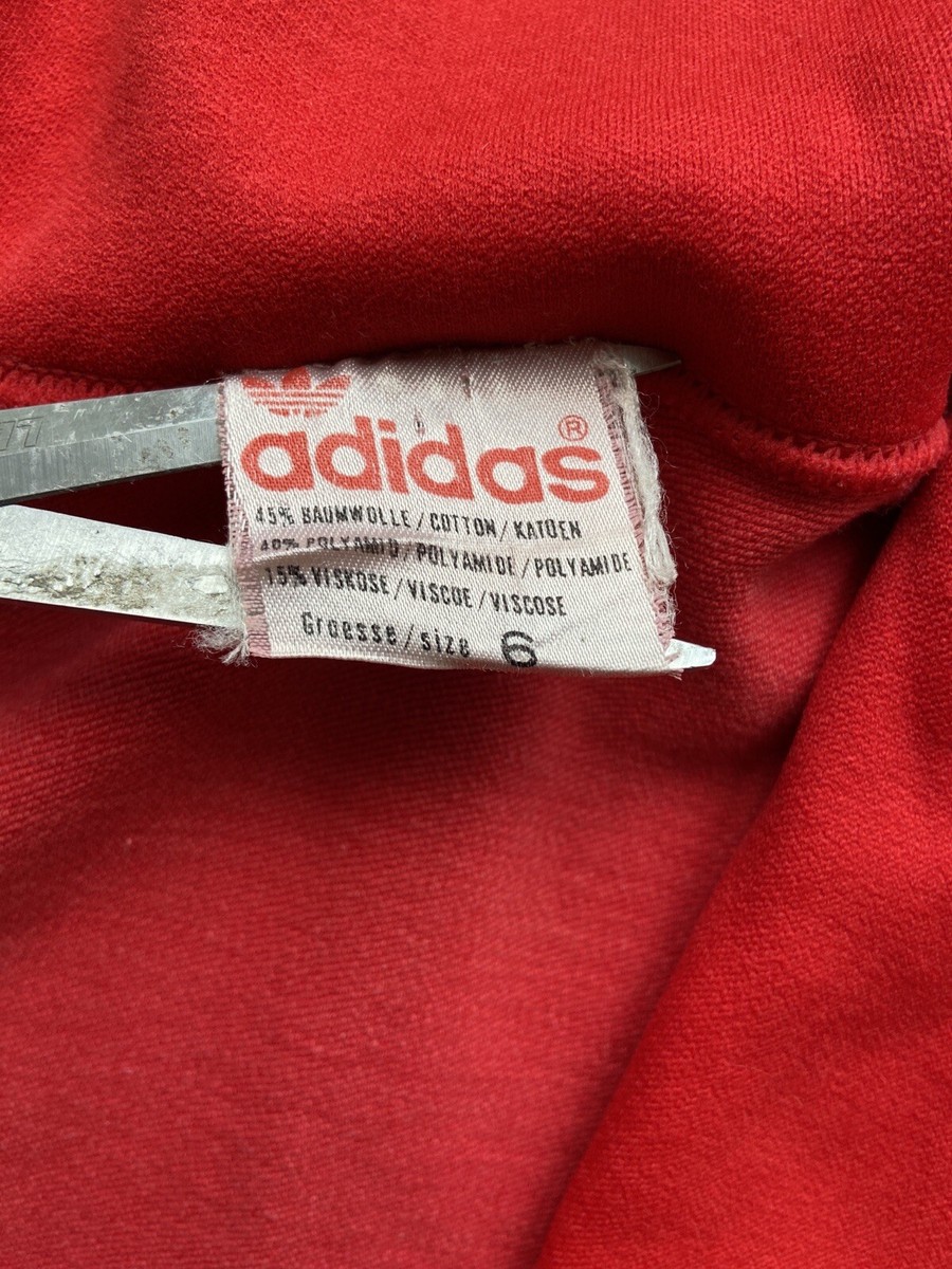 1980s 1990s ADIDAS VINTAGE TRACK JACKET MADE IN KOREA sz 6 1980s 1990s ADIDAS VINTAGE TRACK JACKET MADE IN KOREA sz 6