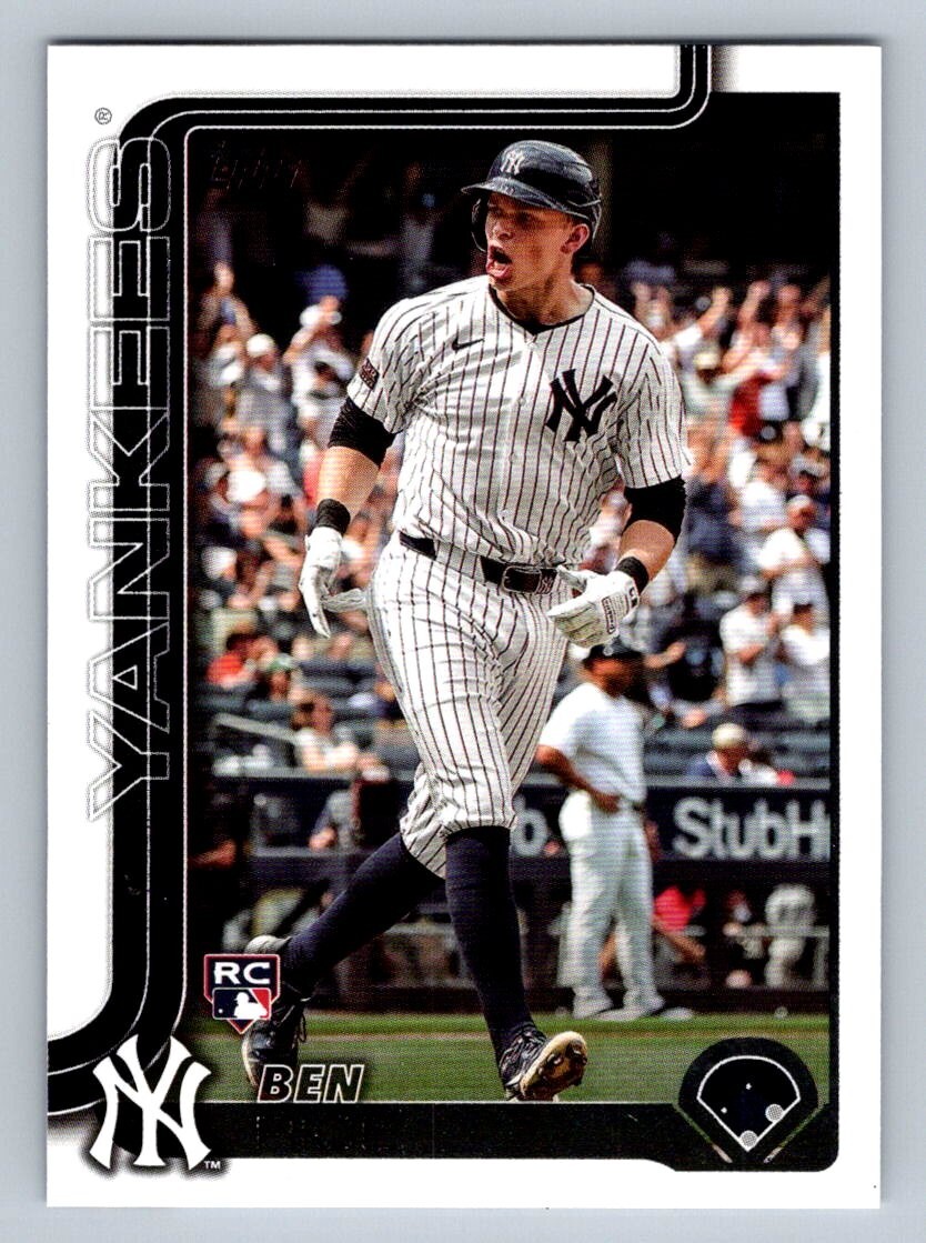 2025 Topps Series 1 Baseball #337 Ben Rice RC Rookie New York Yankees Card