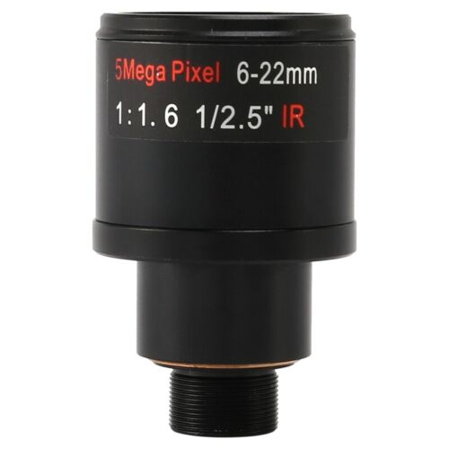 2X(CCTV lens 1/2.5 inch 6-22mm 5MP  mount varifocal Lens F1.6 For 4MP/5MP7692 - Picture 1 of 8