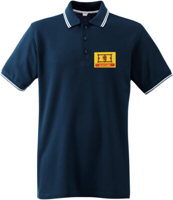 SCOTLAND Schottland Lion  Tipped Poloshirt Navy/white