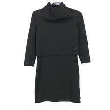 CALVIN KLEIN Women High Neck 3/4 Sleeve Dress Size S