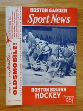 Boston Garden BRUINS 2-9-57 Program vs MONTREAL CANADIENS Jacques Plante Richard