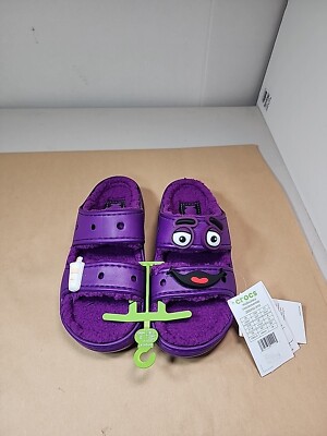 Crocs X McDonald s Classic Cozzzy Sandal Grimace Purple W7/M5 Lmtd Edition Read