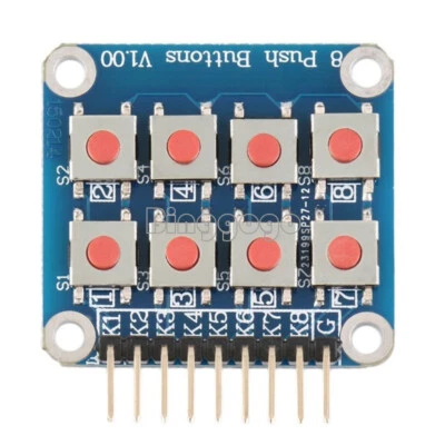 MARKENLOS Matrix 8 Key Keypad Keyboard Board Module 8 Button Tactile Switch for Arduino