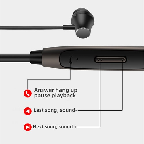 Wireless Bluetooth Earphone Stereo Sound In Ear Sports Neckband Headsets Call - Picture 9 of 12