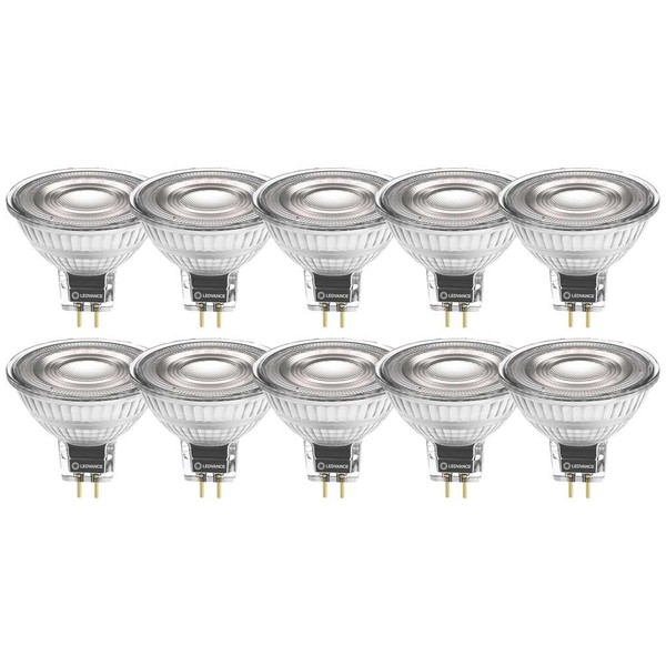 10 X Ledvance Led MR16 Glas Reflektor 5,3W=35W GU5,3 12V 2700K 36° Ra>97 Dimmbar-image