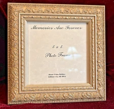 Gold Wooden 5"x5" Frame by Memories Are Forever
