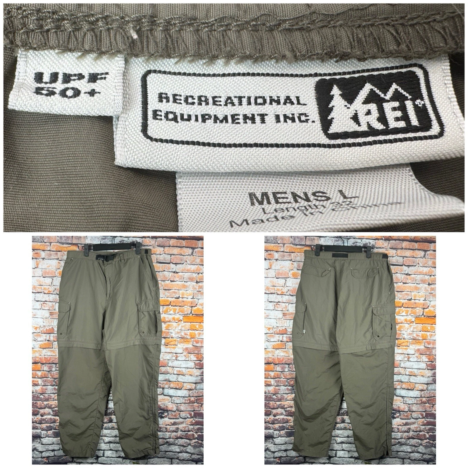 REI Men's UPF 50 Sahara Convertible Hiking Pants Large 32" x 31"
Opens in a new window or tab