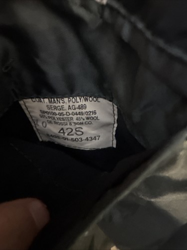 42 S - Army Class A Jacket Dress Green AG-344 Class 3 5611 - Picture 8 of 12