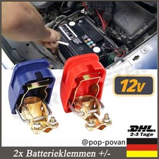 2x Batterieklemmen Polklemmen Batterie Klemmen KFZ Schnellverbinder Autobatterie