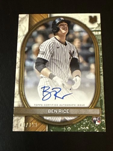 2025 Topps Museum Collection Ben Rice Archival Auto RC Rookie 149/149 Yankees