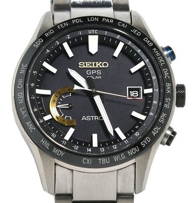 SEIKO Astron SBXB119 Men Wristwatch Black Dial Used