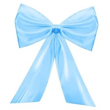 Large Bow Decor for Room, Gaint Satin Ribbon Bow Decorations for Christmas Blue