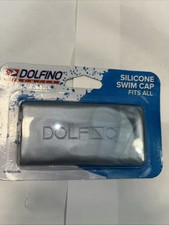 Dolfino Premier Silicone Swim Cap Latex Free Fits All Choice Gray -X