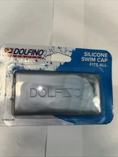 Dolfino Premier Silicone Swim Cap Latex Free Fits All Choice  Gray -X