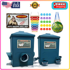 NEW Auto Chicken Feeder  Waterer 3Gal/16lb Coop Supply 